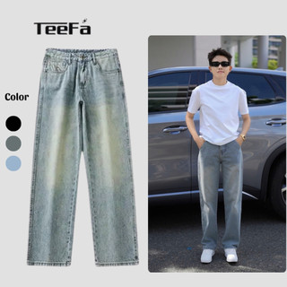  Quần Jean Nam Teefa JSR Quần Jean Nam Suông Rộng Ống Đứng Chất Jean Mềm Cao Cấp 3 Màu Wash Hot Hit 