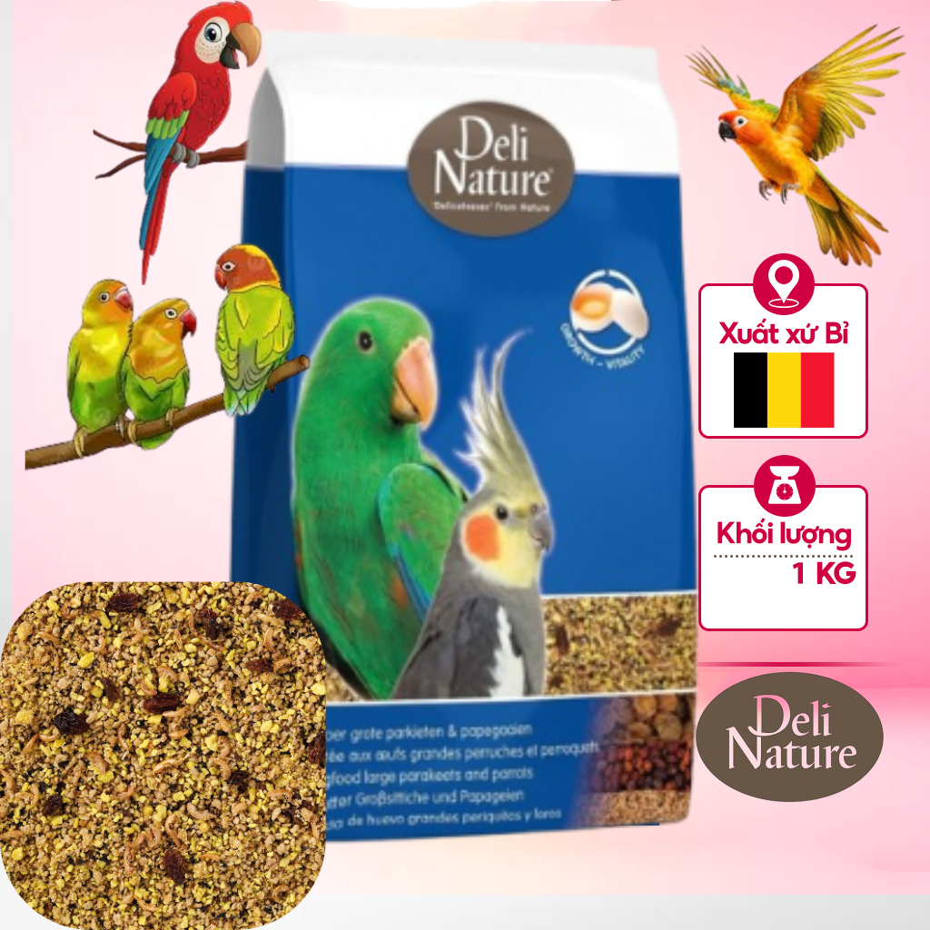 Cám trứng nhiều dinh dưỡng dành cho Vẹt Deli Nature Eggfood nhập khẩu từ Bỉ