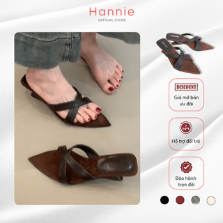   Sale up to 40% Giày cao gót mũi nhọn quai chéo đế xuồng 5cm sang trọng - Hanniie 