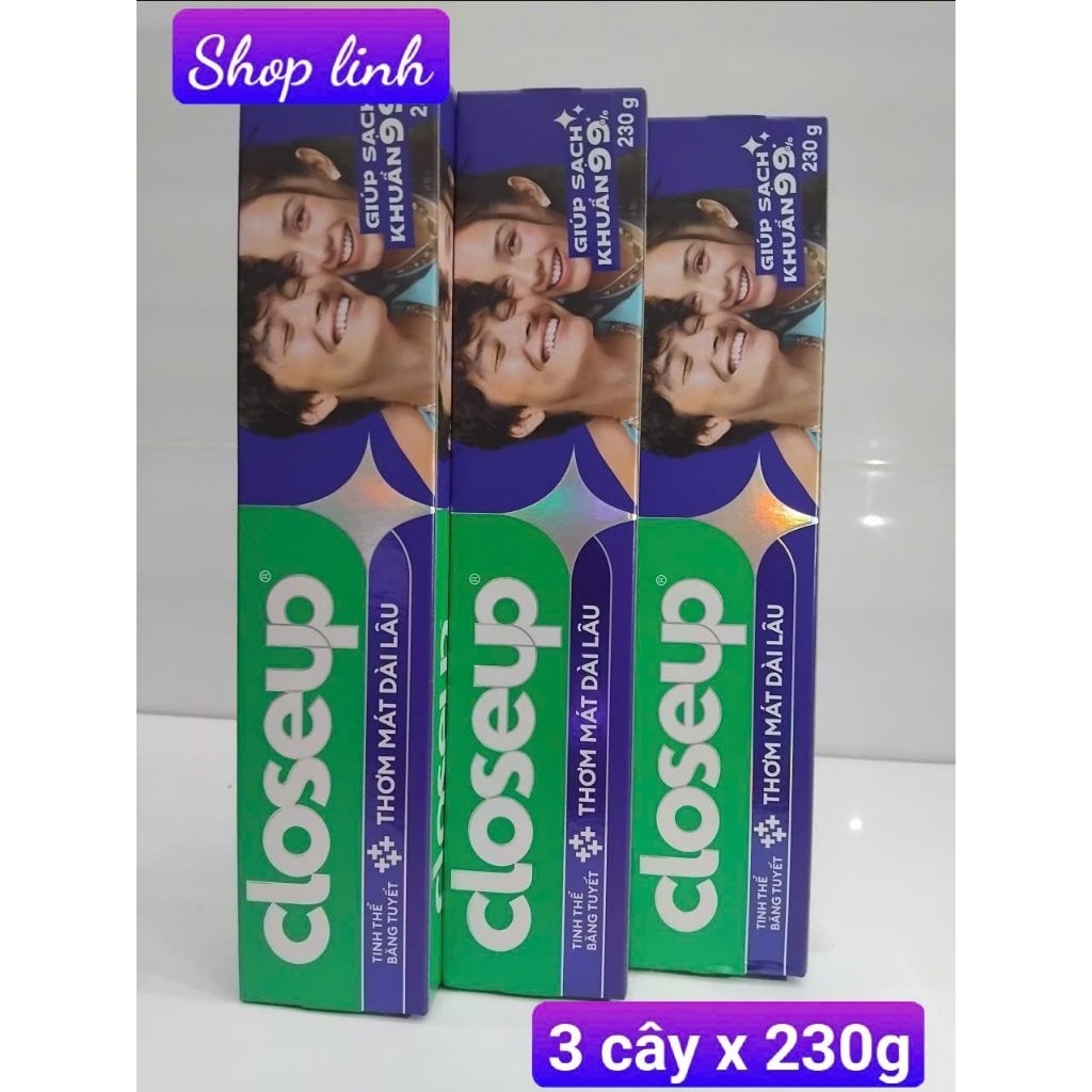 Kem đánh răng Closeup tinh thể  băng tuyết (3cây x230g)