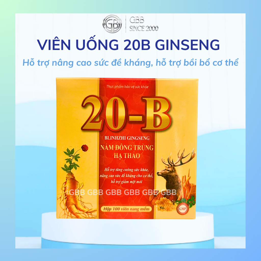 Vitamin 20B With Ginseng bổi bổ cơ thểm tăng cường sức đề kháng (Hộp 100 viên)