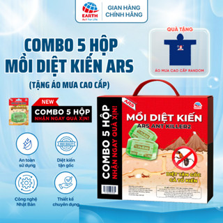  Combo 5 Hộp Mồi Diệt Kiến ARS ANT KILLER2  2,5g  - TẶNG ÁO MƯA - Tận gốc tổ kiến không mùi | ECV 