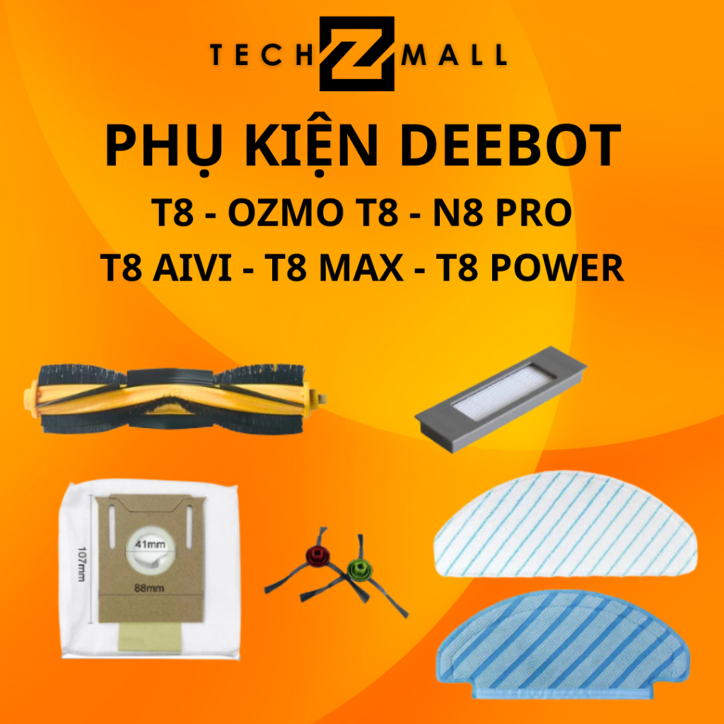 Phụ kiện Robot hút bụi Ecovacs T8 Aivi Max Power, T9 Max Power, N8 Pro, N10 _ Phụ kiện thay thế