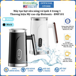 Máy đánh sữa tạo bọt cà phê, ca cao nóng và lạnh 4 trong 1 thương hiệu Biolomix BMF101 - Công suất 500W (Bảo Hành 1 Năm)
