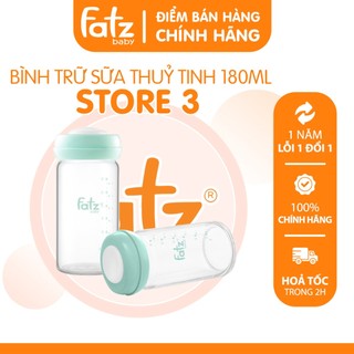 Bộ 2 bình trữ sữa thuỷ tinh Fatz Baby Store 3 180ml màu Xanh An toàn và Bền bỉ FB0150CM