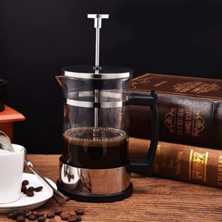 [BPCFKP004] Bình pha cà phê, pha trà phong các cổ điển kiểu Pháp French press . Bình thủy tinh, vành inox tay cầm nhựa .