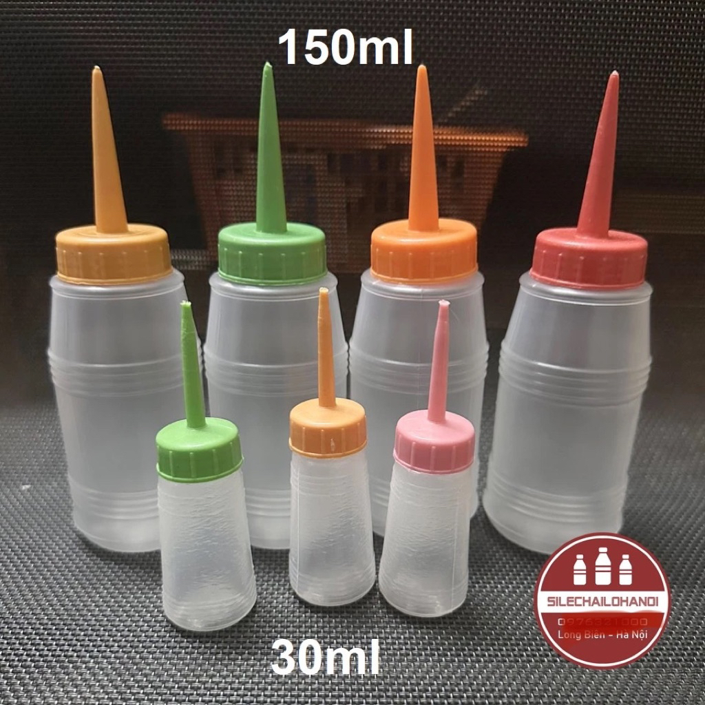 Vỉ 12 Chai nhựa vịt dầu 30ml, 150ml