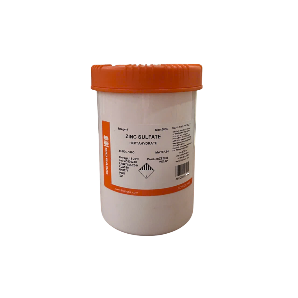 Hóa chất phòng lab nuôi cấy mô Zinc Sulfate Heptahydrate – Kẽm Sunfat Heptahydrat ZnSO₄·7H₂O – 500g 