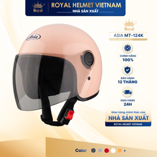   NHÀ SẢN XUẤT  Mũ Nón Bảo Hiểm Có Kính Chính Hãng Asia MT-124K Form Nhỏ Gọn Mũ Bảo Hiểm Nữ Nam 3 4 Bảo Hành 12 Tháng 