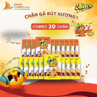  Combo 20 Chân Gà Rút Xương Vị Truyền Thống Và Cay Ngọt Alaco Hàng Có Chứng Nhận VS ATTP 