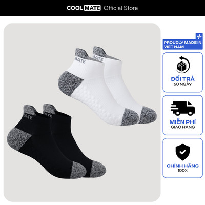 [MUA 2 GIẢM 5%]Combo 2 Đôi Tất Vớ thể thao unisex chạy bộ Grip Compression Cushion Socks Coolmate