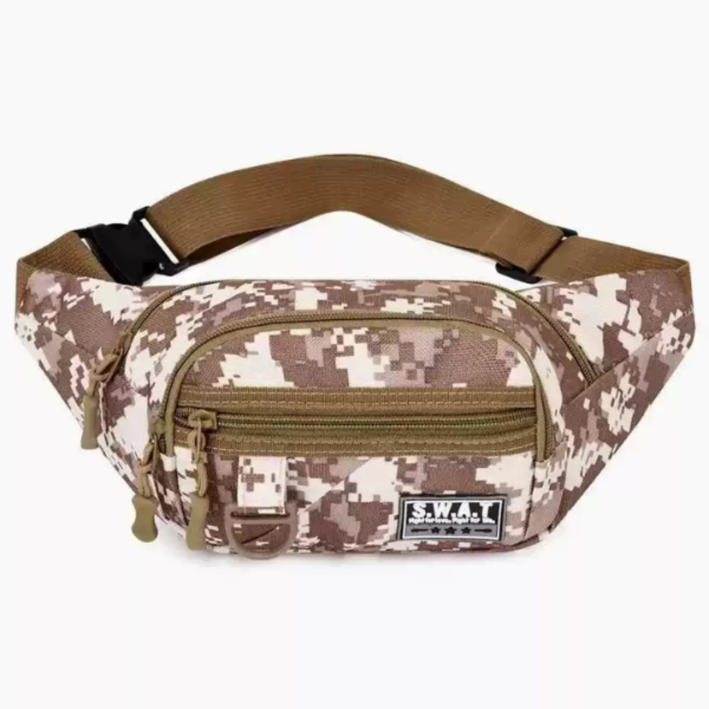 Túi bao tử đeo bụng đeo chéo thời trang nam nữ 4 ngăn chất liệu vải chống xước chống nước nhiều màu sắc lựa chọn DB019