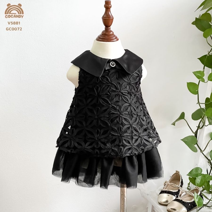 [COCANDY] -Váy cộc ĐEN Dark Rose mã V5881