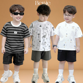  Đồ bộ cộc tay tổng hợp nhiều mẫu cho bé trai phong cách đi học đi chơi 1 đến 7 tuổi Bernie 