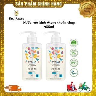 Nước Rửa Bình, Rau Củ Quả Và Chén Bát Thuần Chay Đậm Đặc Atono2 Dạng Chai 480gr - Beehouse