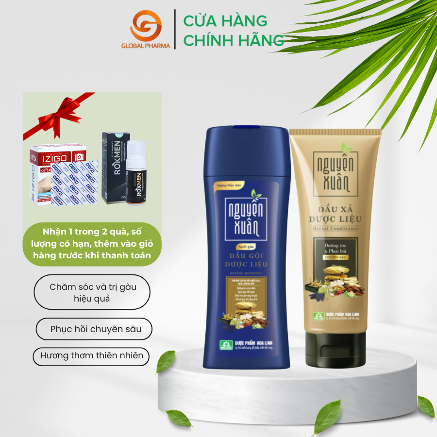  Set dầu gội và dầu xả Nguyên xuân dành cho Da đầu gàu - Dưỡng tóc chắc khỏe NX5-004 