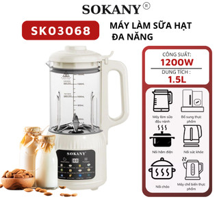 Máy làm sữa hạt đa năng SOKANY SK-03068 xay nhuyễn, không cặn, dễ dùng, dễ vệ sinh, tiết kiệm thời gian, tiện dụng