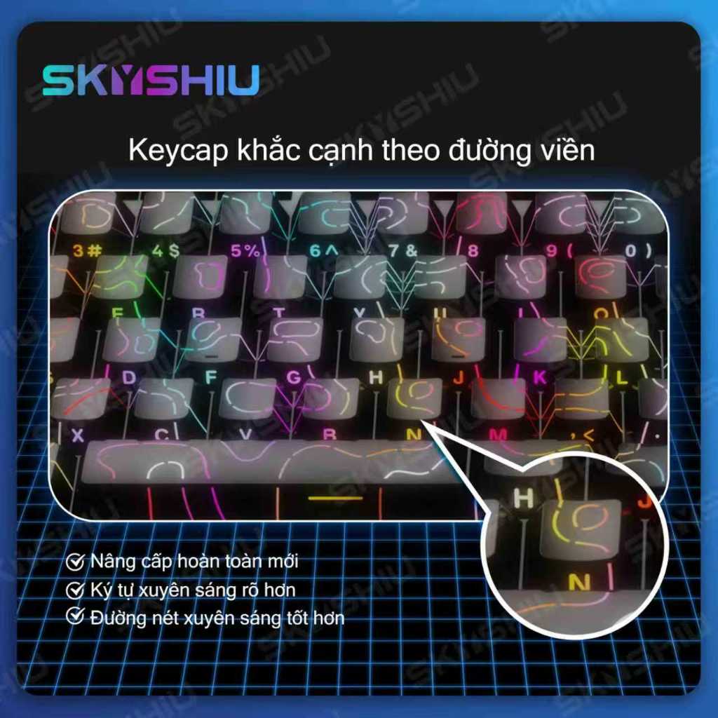 Keycap SKYSHIU pro 4.0 với thiết kế vân địa hình topographic PBT bền bỉ phù hợp cho bàn phím cơ | BigBuy360 - bigbuy360.vn