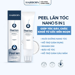  Lăn mọc tóc 5in1 HAIRBORN - Tinh chất HAIRBORN mọc tóc ion nano 2 chiều tuýp 60ml tóc dày chắc khỏe 