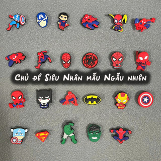 STICKER,  CHARM 2D GẮN DÉP CROSS , DÉP CÁ SẤU, DÉP SỤC