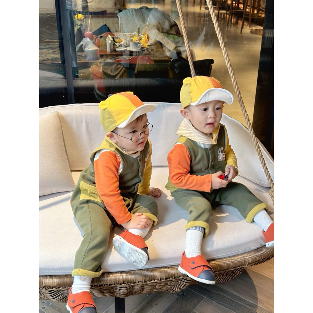 set yếm 3 chi tiế nhà Ettoi (áo + yếm + khăn)