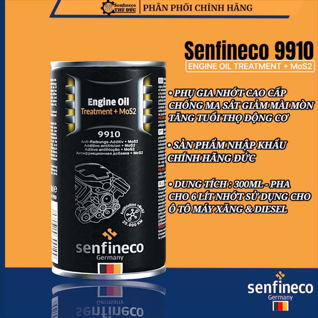 Phụ Gia Nhớt Chống Mài Mòn > Chống Qúa Nhiệt Động Cơ CHÍNH HÃNG ĐỨC Senfineco 9910 [300ML]