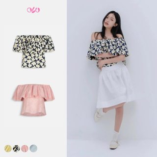  Áo kiểu nữ trễ vai họa tiết hoa mùa hè Hansel nhiều màu trẻ trung hợp diện đi chơi đi cà phê OLV 