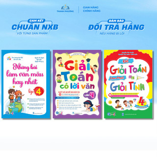 Sách - Combo Những Bài Văn Mẫu Hay Nhất, Để Giỏi Toán Bé Phải Giỏi Tính Và Giải Toán Lời Văn Lớp 4