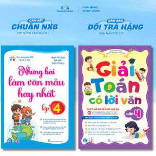 Sách - Combo Những Bài Làm Văn Mẫu Hay Nhất Và Giải Toán Có Lời Văn Lớp 4