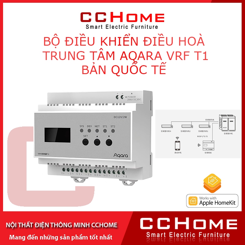 Bộ điều khiển điều hoà trung tâm Aqara VRF T1, homekit _CCHOME
