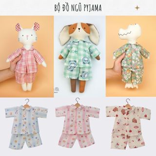  Bộ đồ ngủ Pyjama cho thú bông tự phối đồ thay quần áo Tiệm tạp hóa Nhà May 