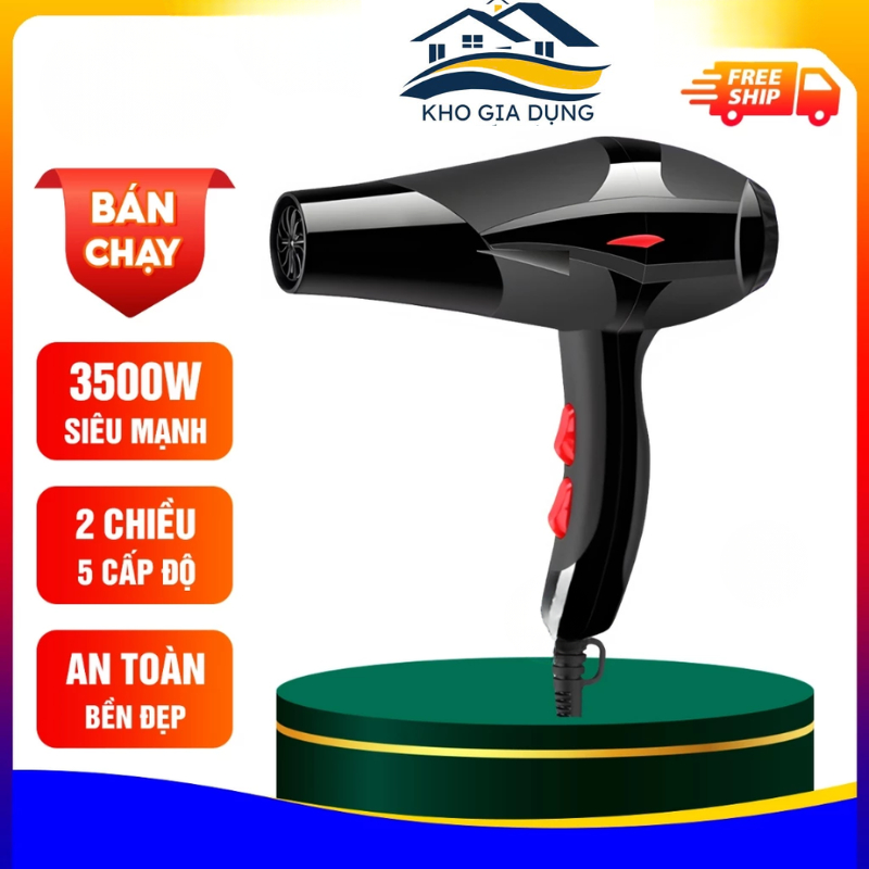 Máy sấy Lớn 3500W -2 chế độ nóng và gió chuyên dùng cho spa Bách tạp hóa hỗn hợp 86
