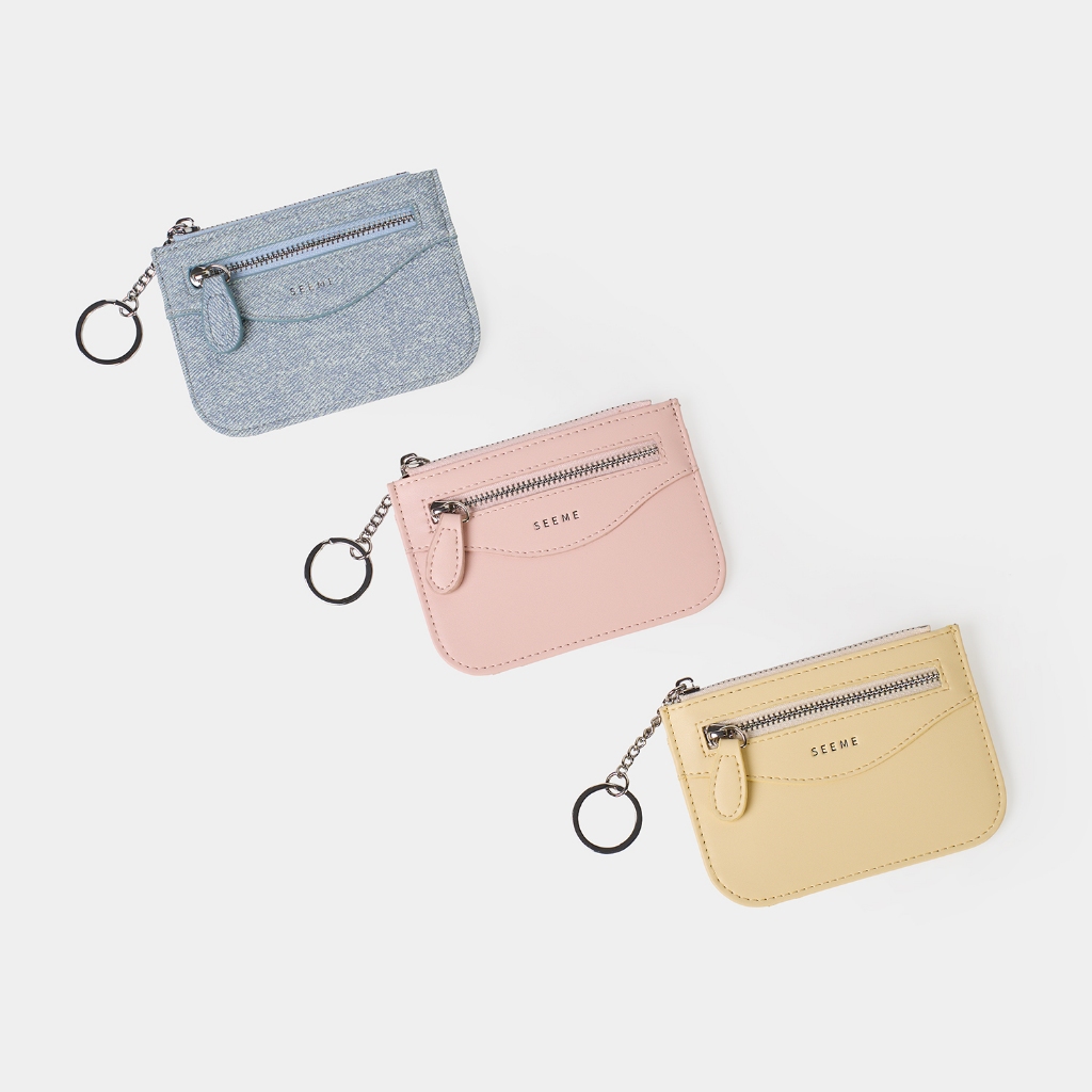 Ví SEEME Grace Cardholder ví đựng thẻ khoá kéo có móc treo