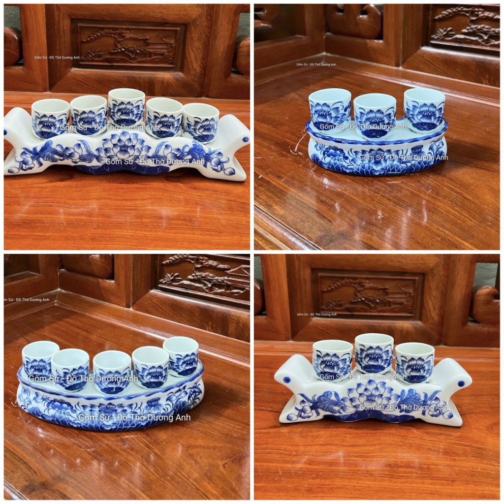 Kỷ chén thờ Hoa Sen - hàng kĩ (HK)