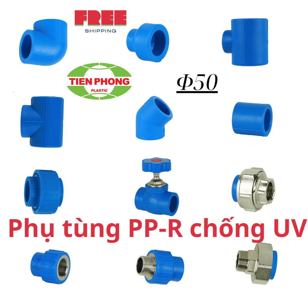 Phụ kiện Ống PPR Φ50 chống UV Tiền Phong
