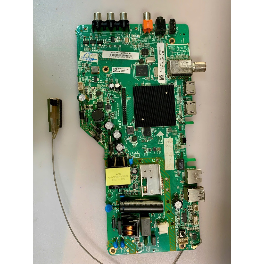 Bo main boar mạch linh kiện tivi tv Asanzo 32AS100 nguồn, xử lý chung chính chủ khiển
