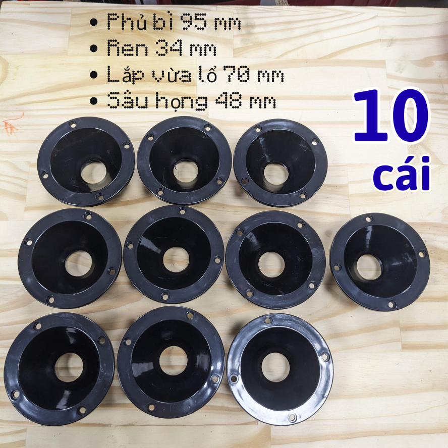 10 cái Họng Treble Tròn 10 cm – Phụ Kiện Loa Thay Thế Cho Treble Giấy, Dễ Lắp, Tăng Hiệu Suất Âm Thanh