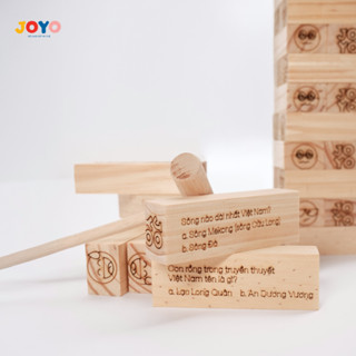  Đồ chơi Rút gỗ JOYO có khắc câu hỏi lịch sử và địa lý Việt Nam cho bé từ 5 tuổi 