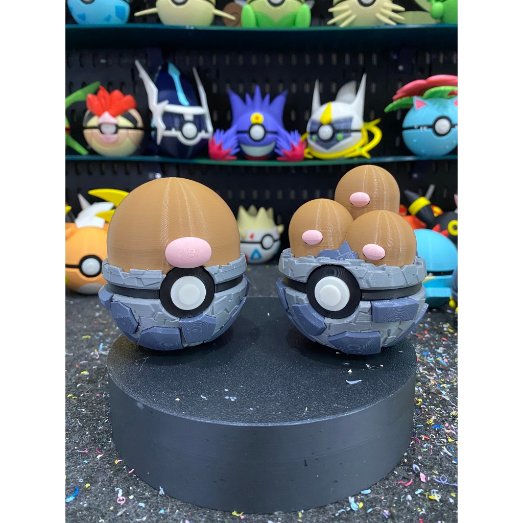 Mô hình Pokeball - Diglett và Dugtrio Ball