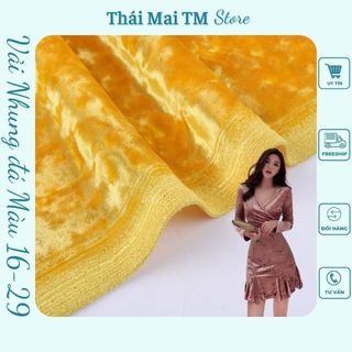 Vải nhung đá cao cấp chính phẩm 31 màu(Từ màu 16-29) Hàng đẹp cao cấp ThaiMaiTM