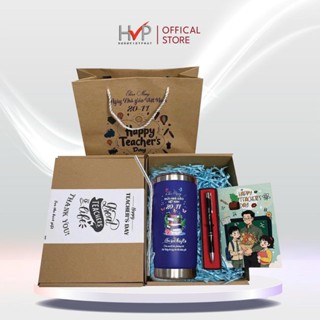  SET QUÀ TẶNG 20 11 Ly giữ nhiệt có ống hút in ảnh bút khắc tên tặng thiệp quà tặng cho Thầy Cô Ngày Nhà giáo Việt Nam 