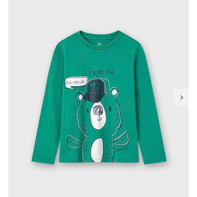 Áo phông bé trai CANIFA PS 2TL25W001 áo thun dài tay có hình in chất cotton mềm mịn