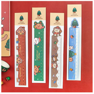 Combo 10 Thước kẻ dẻo Noel Giáng Sinh gấu phi hàng gia cô bé có thể gập xoắn được