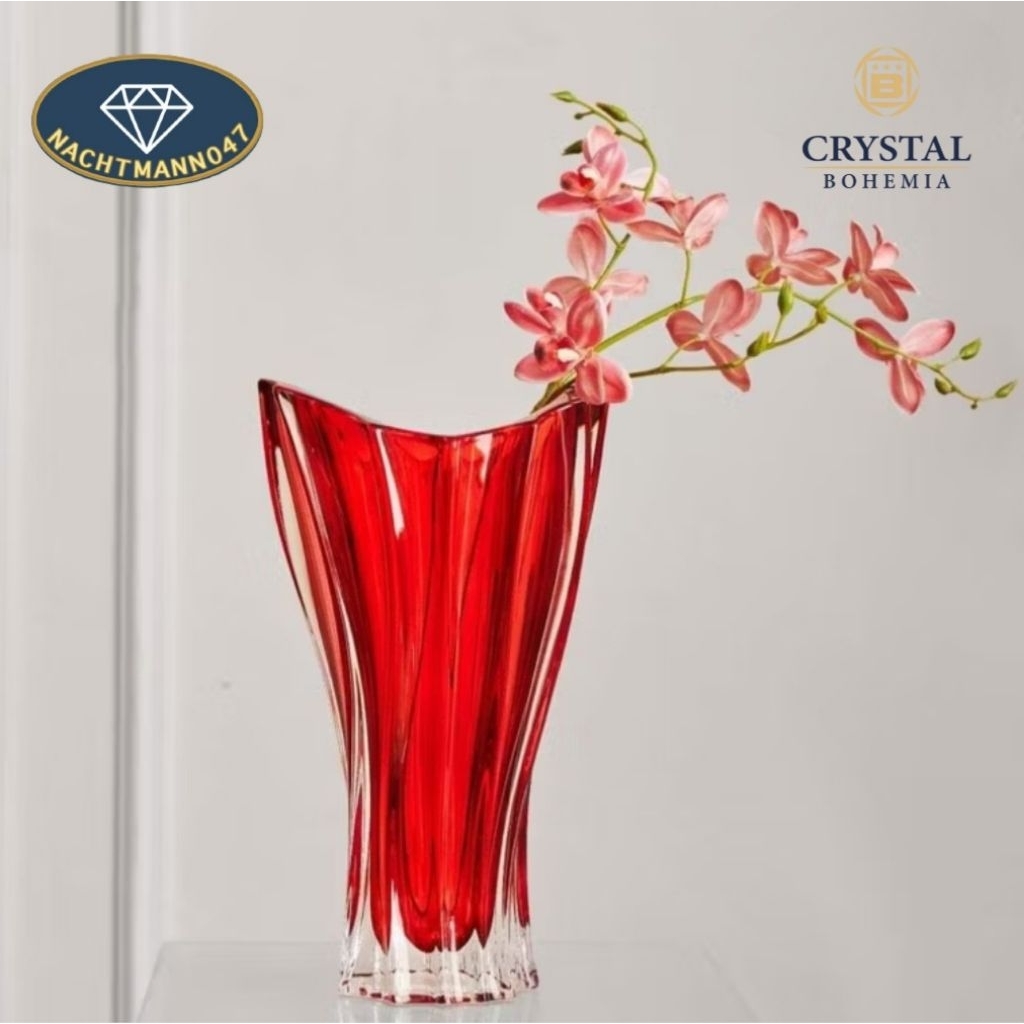 BÌNH/ LỌ HOA PHA LÊ TIỆP BOHEMIA AURUM PLANTICA  32CM 🇨🇿