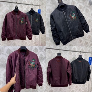  Áo Khoác Nam Đôn Chề Thêu Logo Cao Bồi Cưỡi Ngựa Siêu Ngầu - Khoác Bomber Nam Đê Gờ Thêu Logo Cao Bồi 