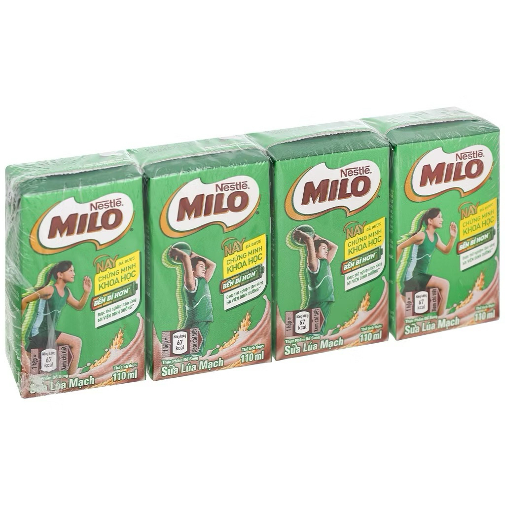 Sữa vỉ Milo 4 hộp X 110ml