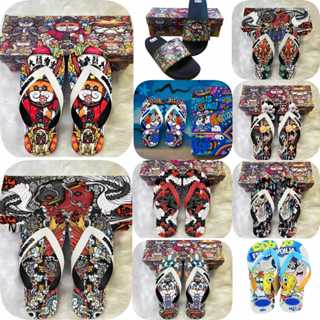  Dép tông lào hoạt hình  dép kẹp nam 3D xỏ ngón nhiễu mẫu cao cấp 