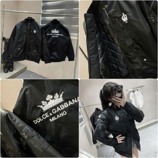  Áo Khoác Nam Đôn Chề Logo Thêu Vương Miện Trước Sau - Khoác bomber Nam Đê Gờ Logo Thêu Cao Cấp 