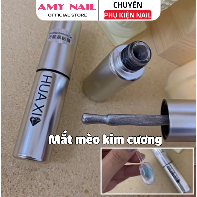  Sơn Gel Mắt Mèo Kim Cương HUAXI – Hiệu Ứng Ánh Sáng 9D Cầu Vồng Gel Từ Tính Cao Cấp – AMY NAIL 