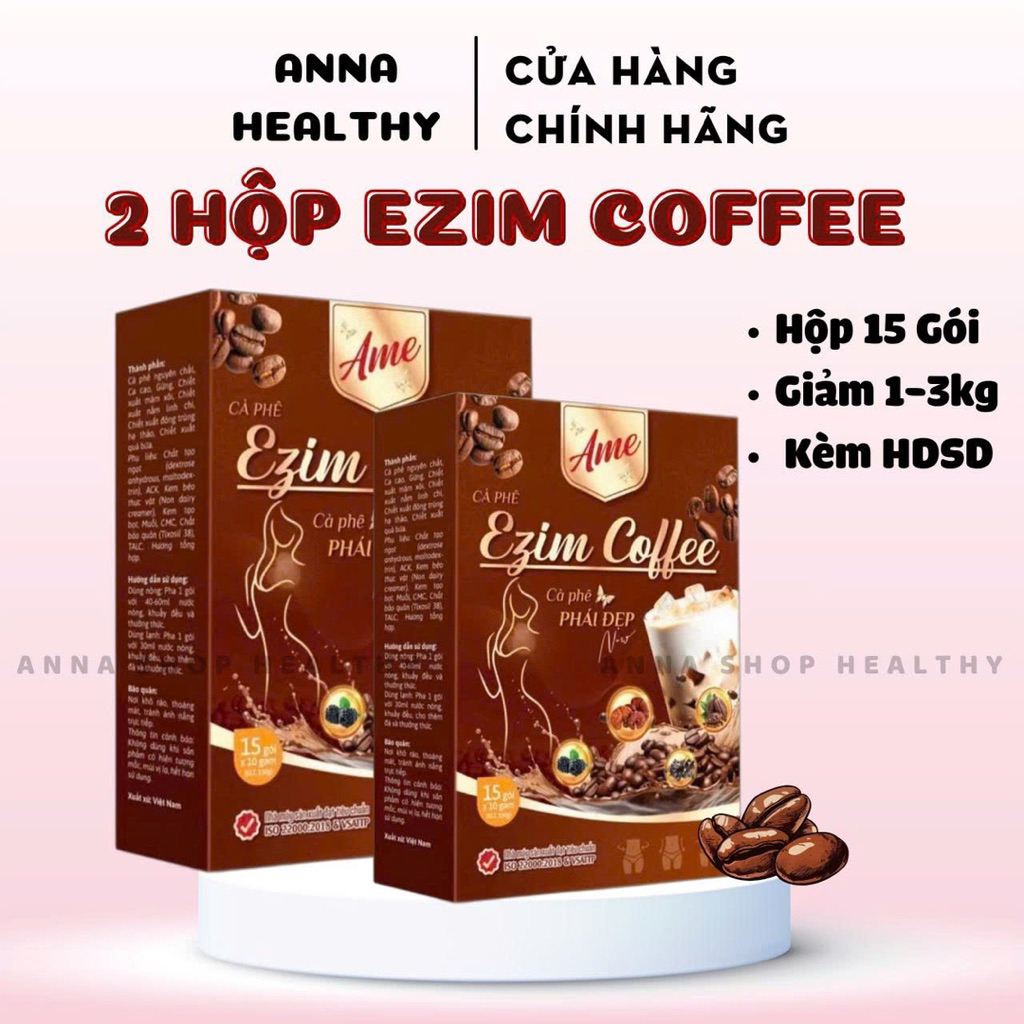 (FREESHIP) Combo 2 Hộp Ezim Coffee Thơm Ngon Dễ Uống - giam mo bung/ giam can emo coffee
